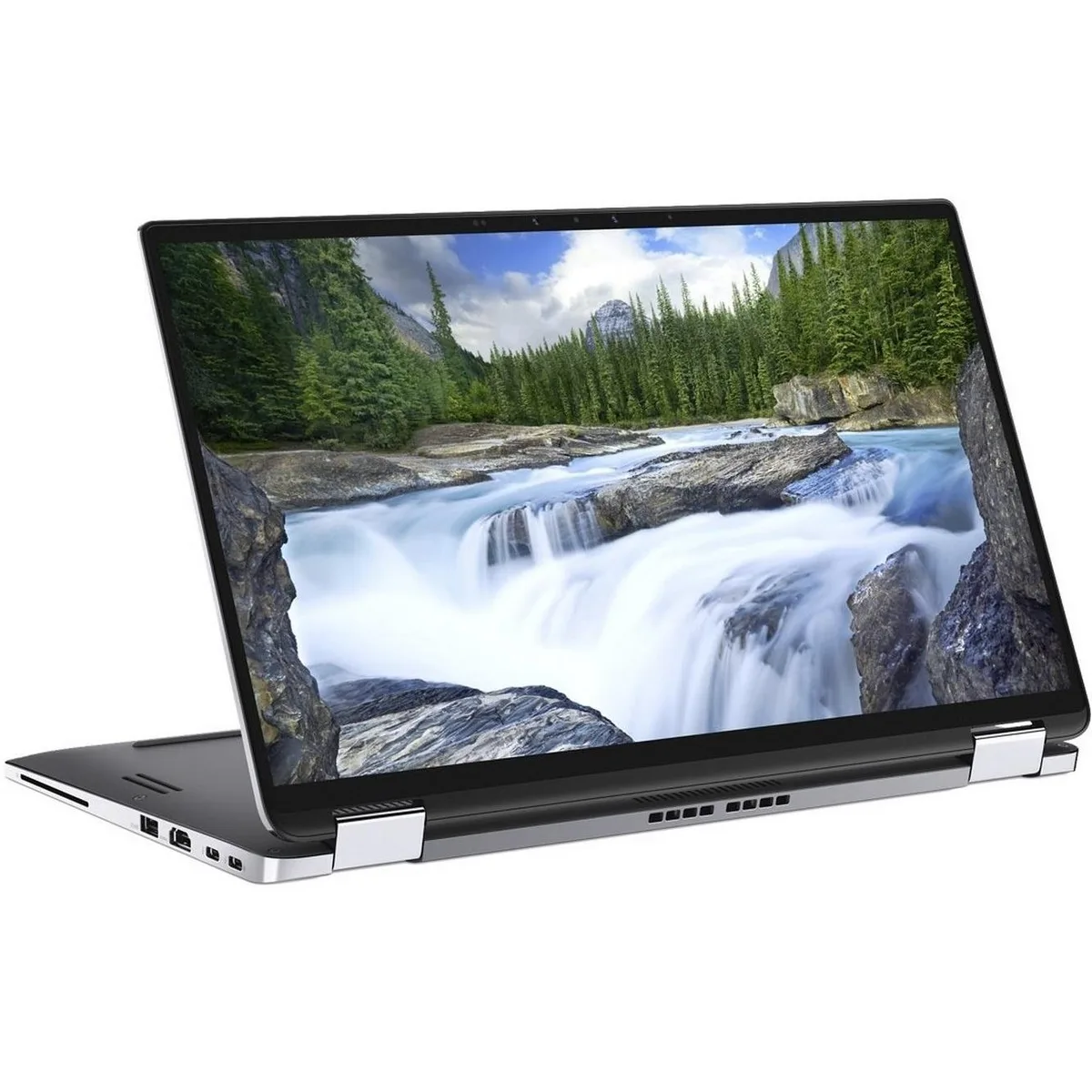Silver-grey Dell Latitude 7400 14-inch touchscreen laptop closed