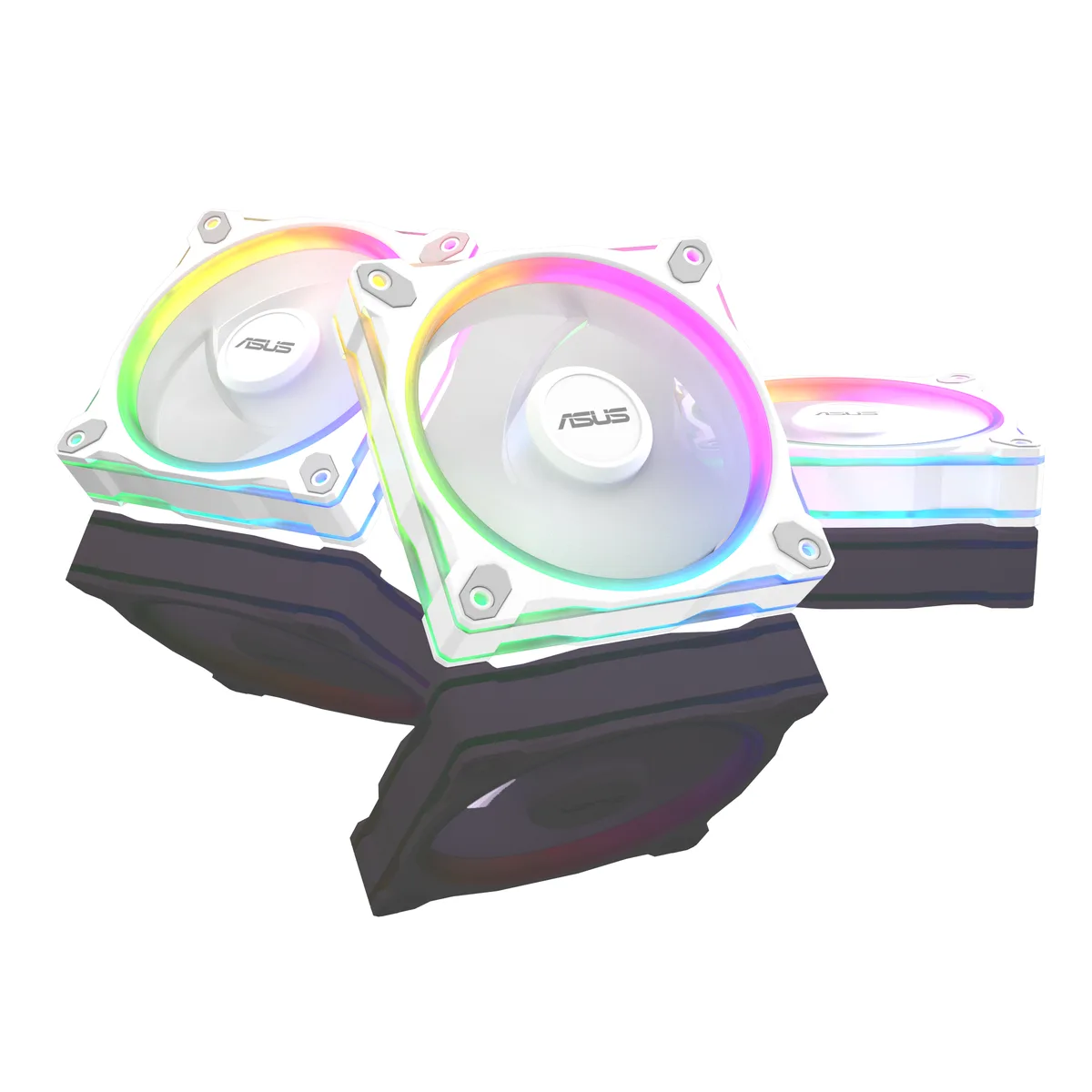 ASUS ASUS Prime 90DA00L3-B08020 120mm ARGB case fan triple pack 28mm white — fotografia produktu