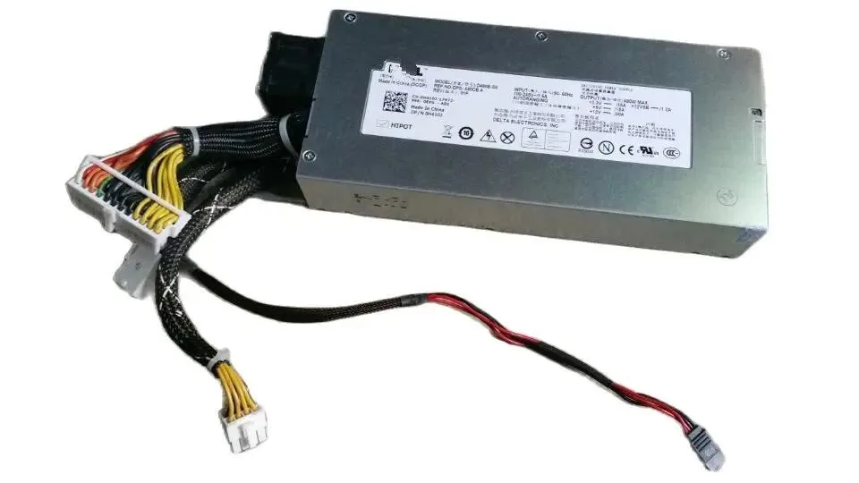 Silver rectangular server PSU unit with side vent grille