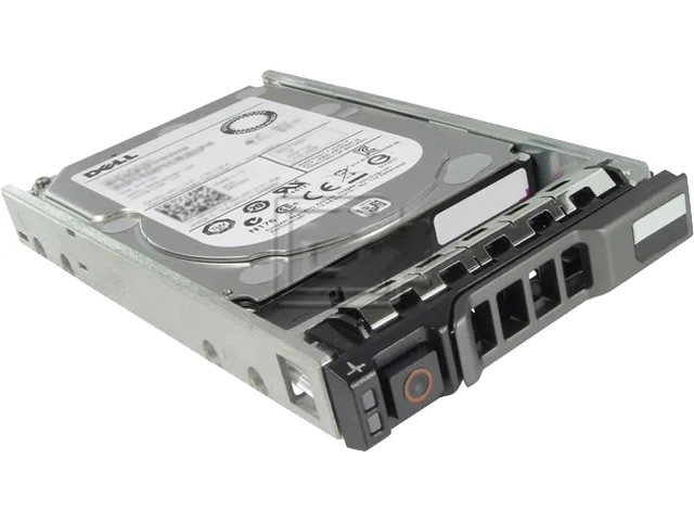 Silver 2.5 inch SAS hard drive with Dell label