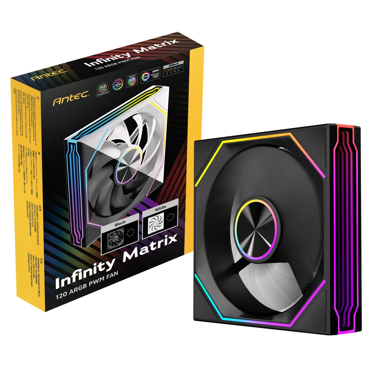 Antec Antec Infinity Matrix 120 ARGB 120mm 1800 RPM case fan — termékfotó