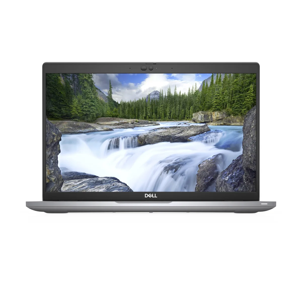 Grey Dell Latitude 5420 laptop closed showing matte finish and subtle wear marks