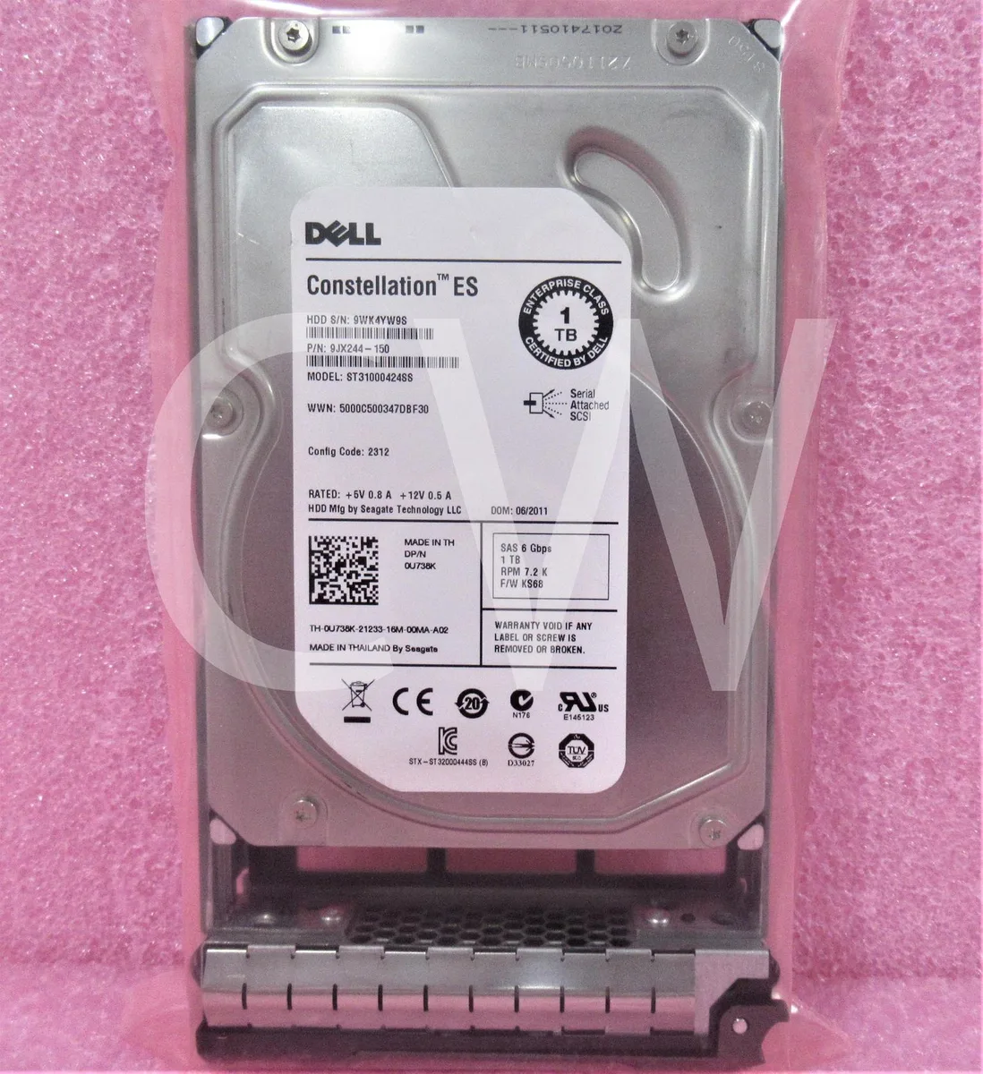DELL DELL ST31000424SS 1TB 7.2K 6Gbps SAS 3.5" internal hard drive — 商品写真