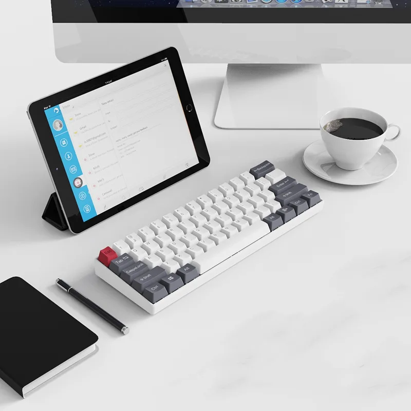 A-jazz A-jazz AK61 Mechanical Gaming Keyboard 61 Keys Black Switch GreyWhite 17 Light Effects — fotografia produktu