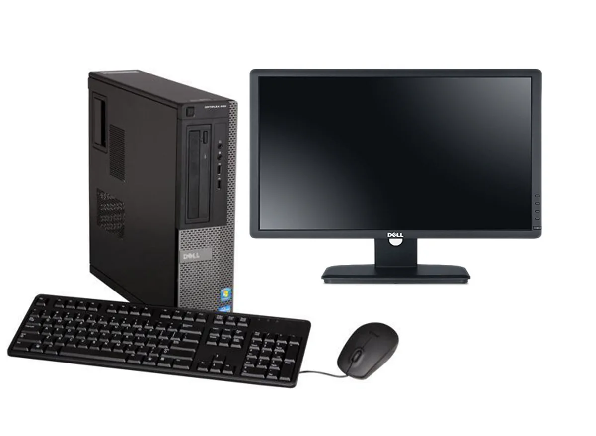 DELL DELL OptiPlex 390 i5-2400 3.10GHz 8GB DDR3 250GB HD DVD-RW Win 10 Pro 64-bit 22" Monitor desktop PC — photo du produit