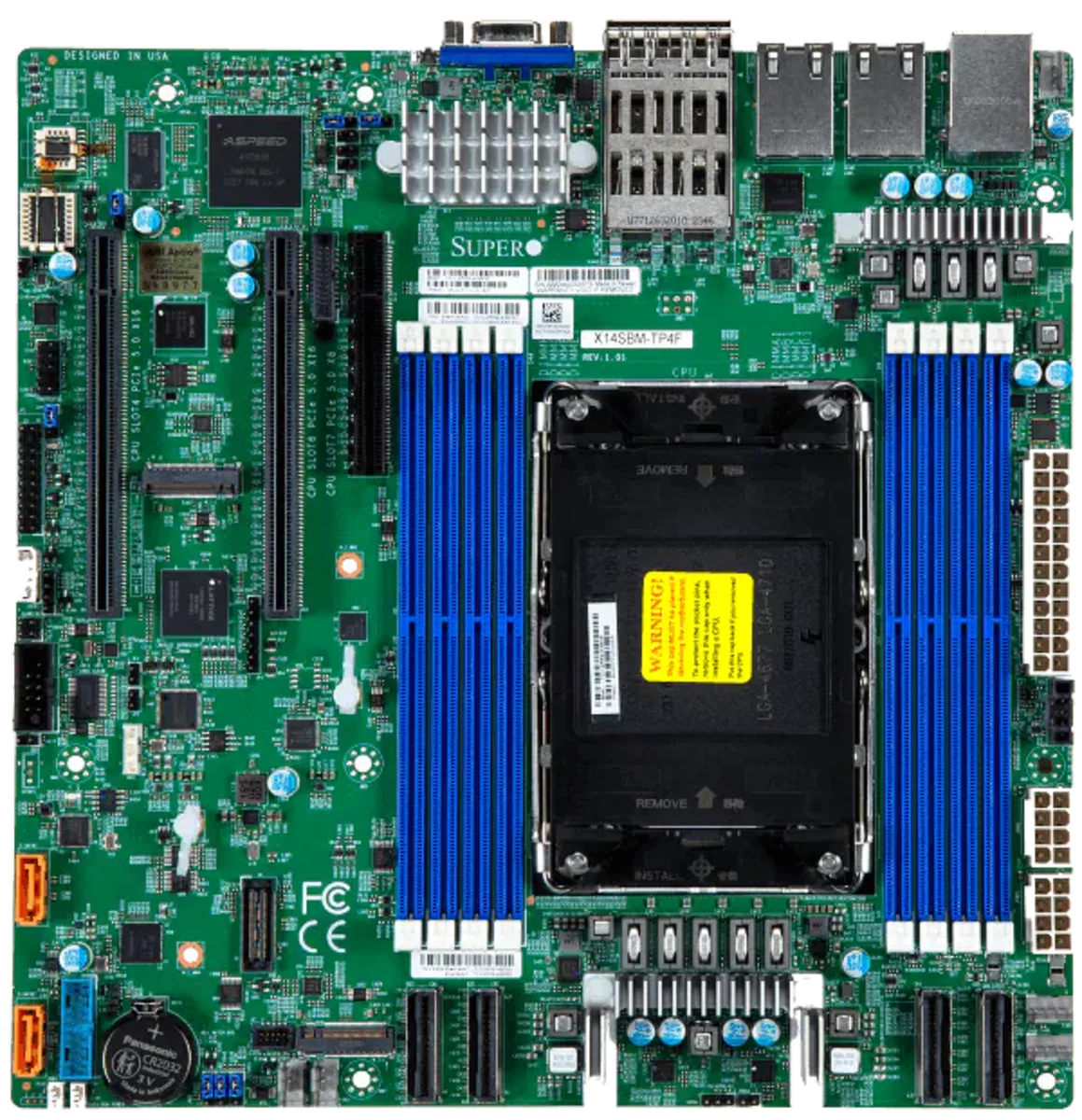 Supermicro Supermicro MBD-X14SBM-TP4F-O server motherboard, LGA 4710, DDR5 6400, 144 cores — 商品照片