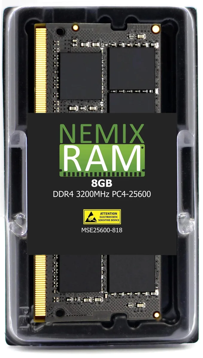 NEMIX RAM NEMIX RAM 8GB DDR4 3200 ECC SODIMM CL22 1Rx8 1.2V 260-Pin — product photo