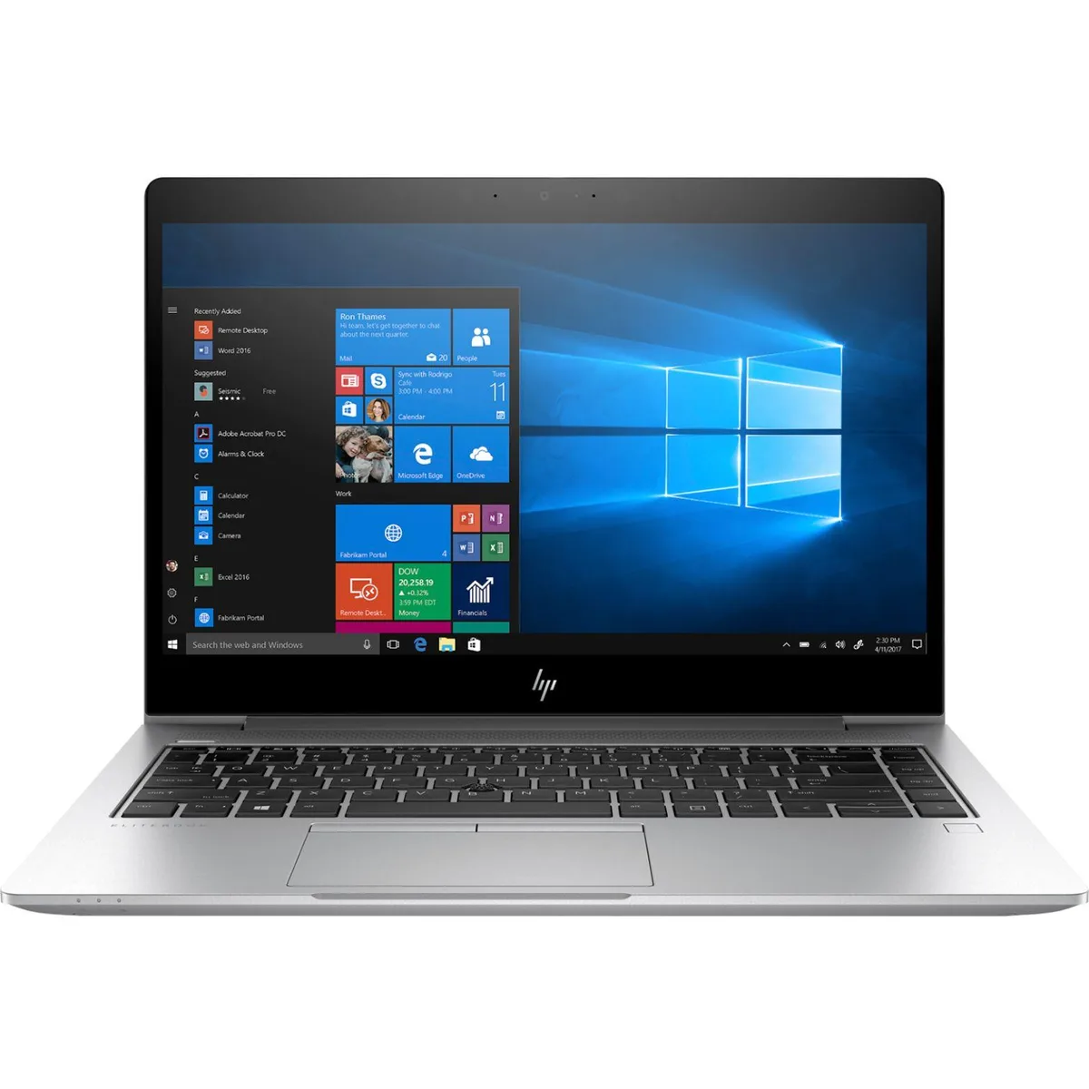 Silver 14 inch EliteBook 840 G6 laptop with minor scratches and dent