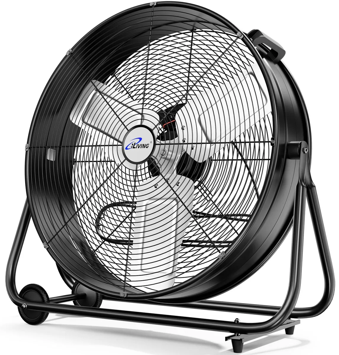 iLiving ILG8MF24-77 24" Industrial Drum Fan 7700 CFM Black — foto produk