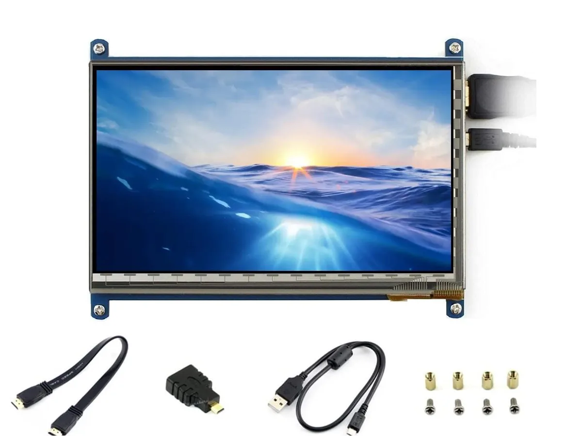 LORDWORLD LORDWORLD 7 inch Capacitive Touch Screen IPS Display HDMI LCD Module 1024x600 — 商品照片