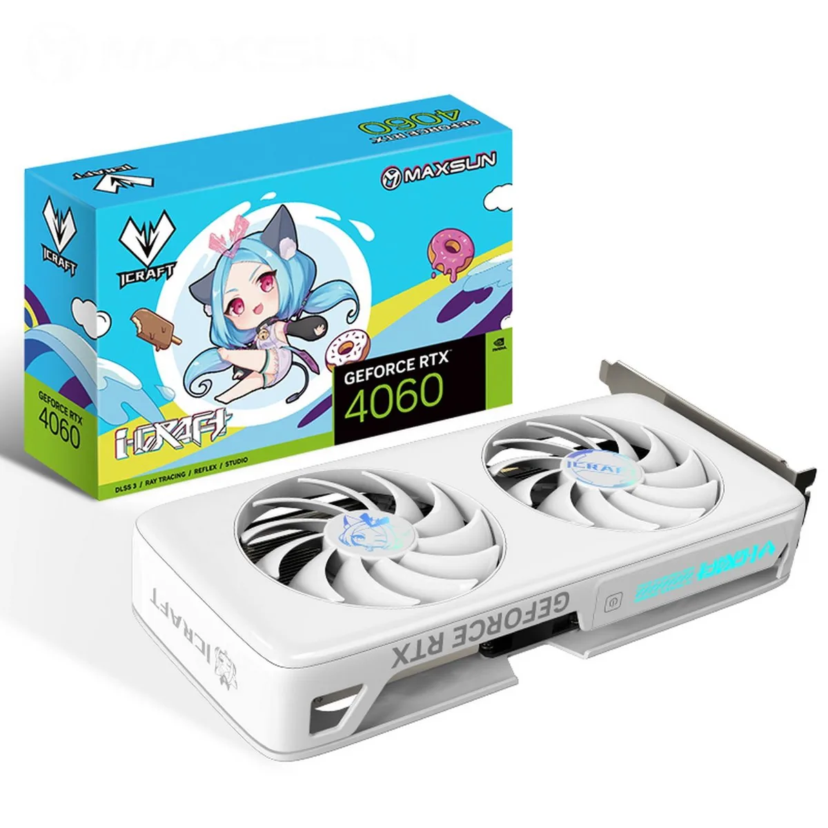 MAXSUN MAXSUN GeForce RTX 4060 iCraft ACGN Limited Edition 8GB graphics card — photo du produit
