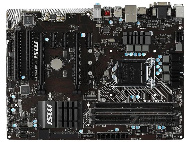 MSI MSI H170A PC MATE Intel H170 LGA 1151 DDR4 ATX motherboard — product photo