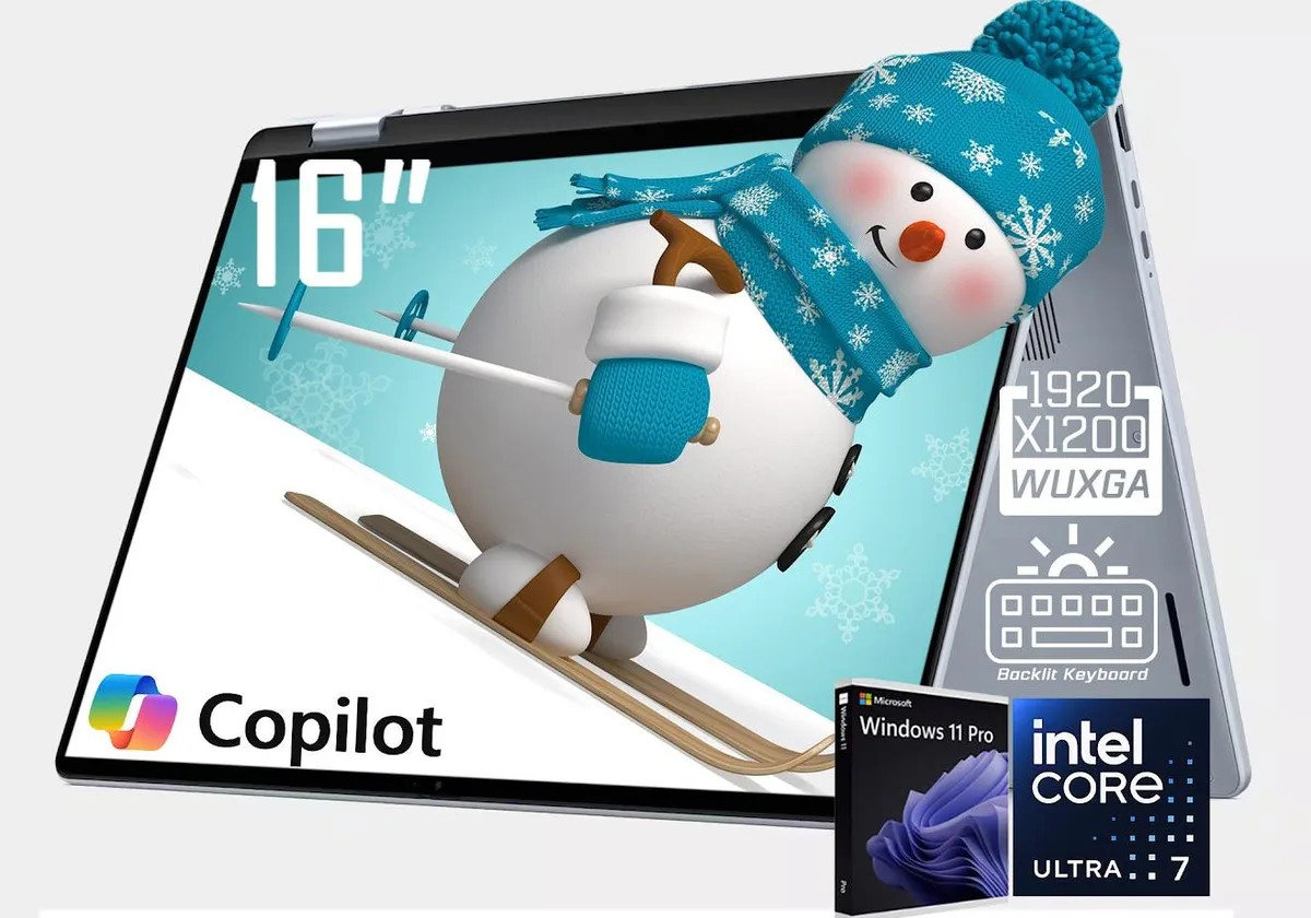 DELL DELL Plus 2-in-1 Laptop 16" WUXGA Touch Intel Core Ultra 7 256V 16GB 1TB Blue — 商品写真