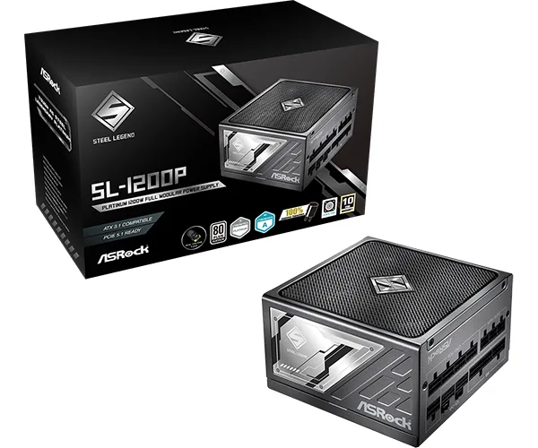 ASRock ASRock SL-1200P 1200W ATX 3.1 power supply — product photo
