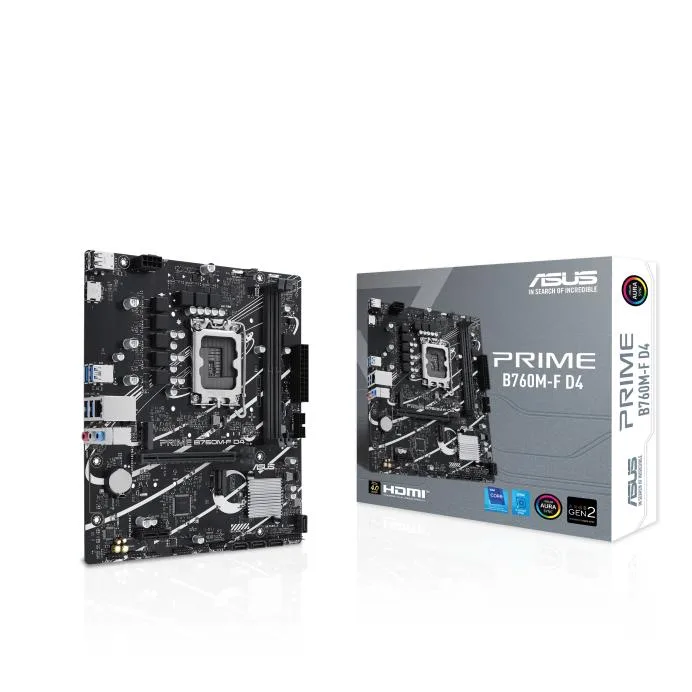Green micro-ATX board with silver heatsinks and black slots