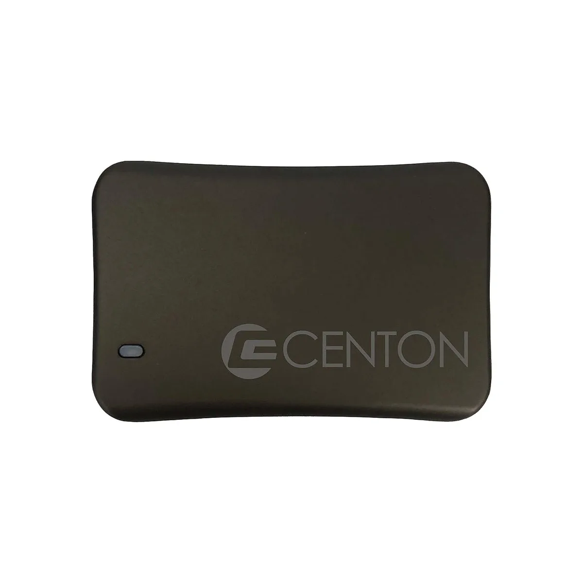 Black rectangular 2.5 inch SATA SSD with USB 3.2 connectors