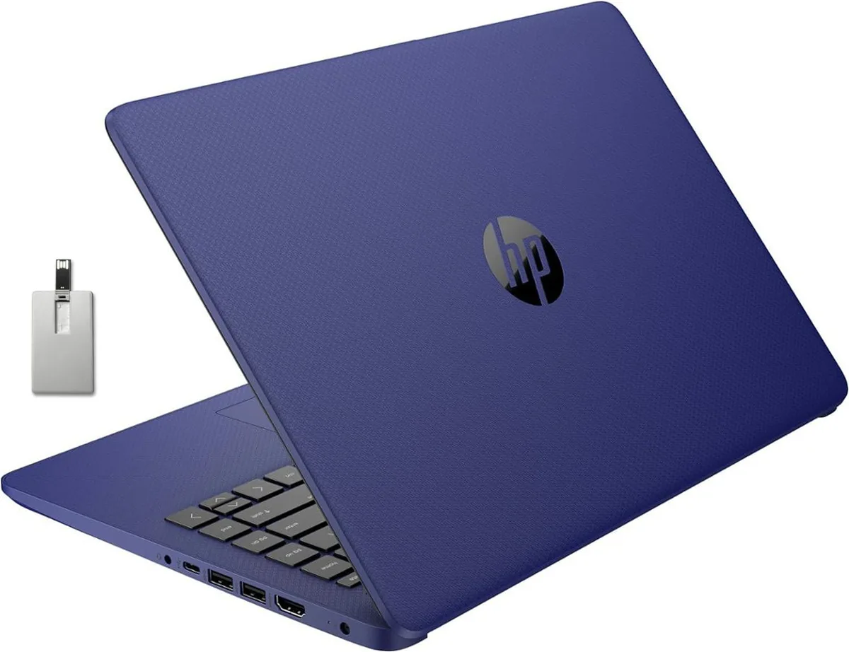 HP HP Stream 14 laptop Intel Celeron N4120 4GB 64GB Blue Windows 11 S 32GB USB — photo du produit