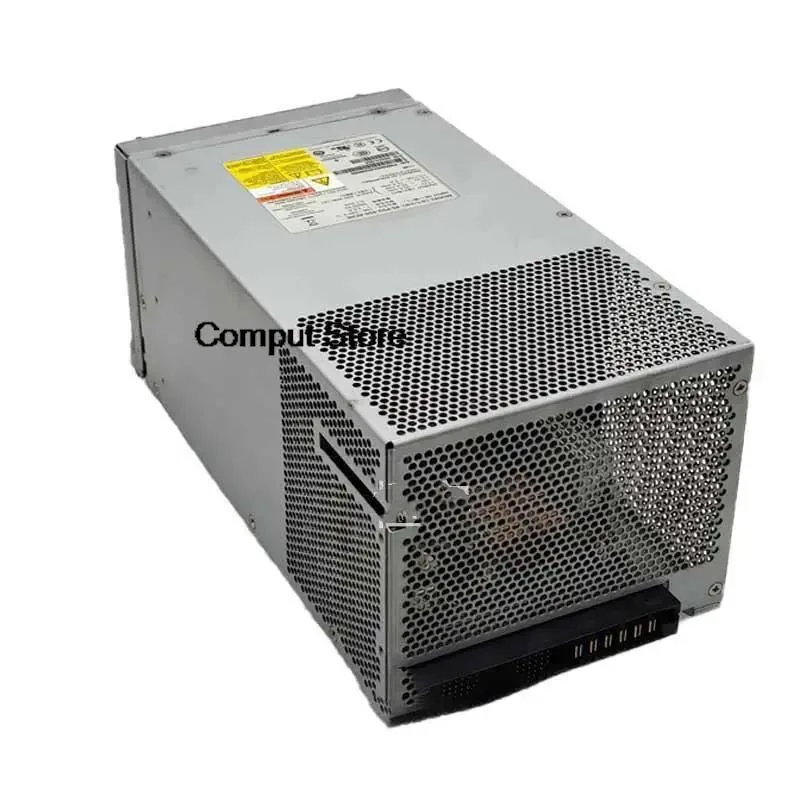 Rectangular silver ATX power supply unit with ventilation grille