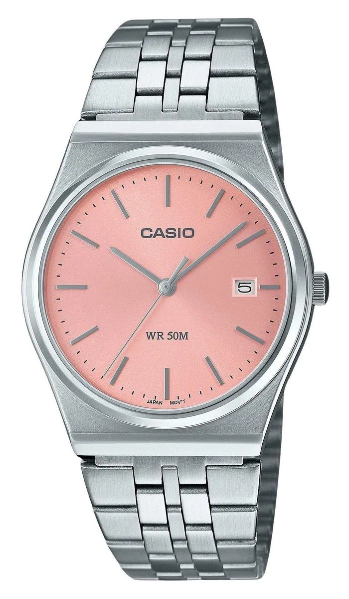 CASIO CASIO MTP-B145D-4AV Pink Dial Stainless Steel Quartz Watch — product photo