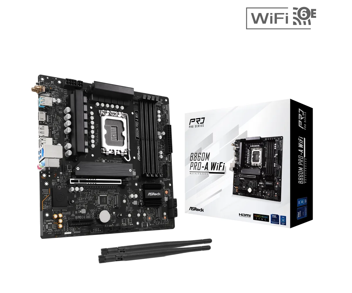 ASRock ASRock B860M Pro-A WiFi Intel motherboard — product photo