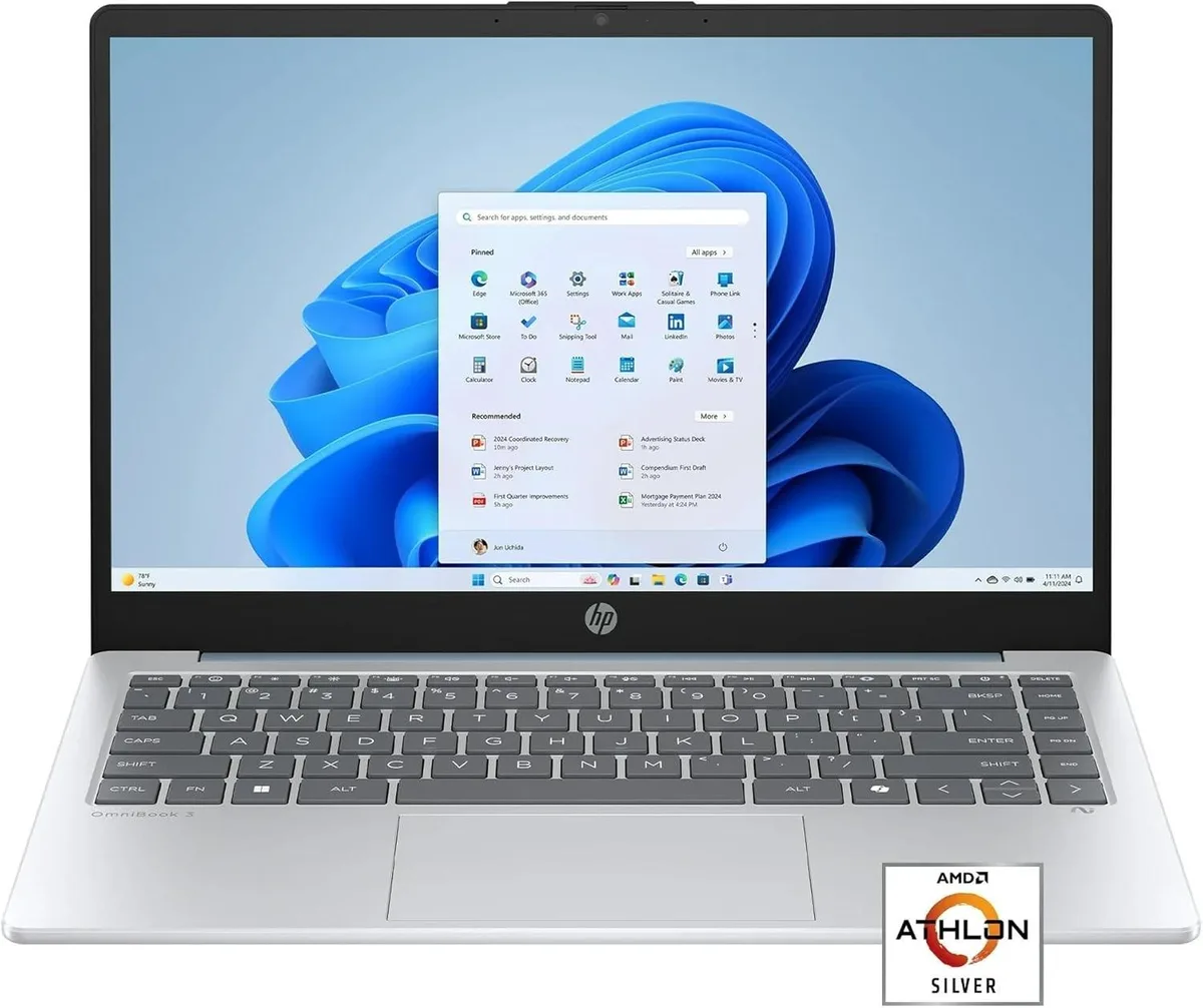 HP HP Laptop 14 AMD Athlon 7120 4GB 128GB UFS Moonlight Blue — product photo