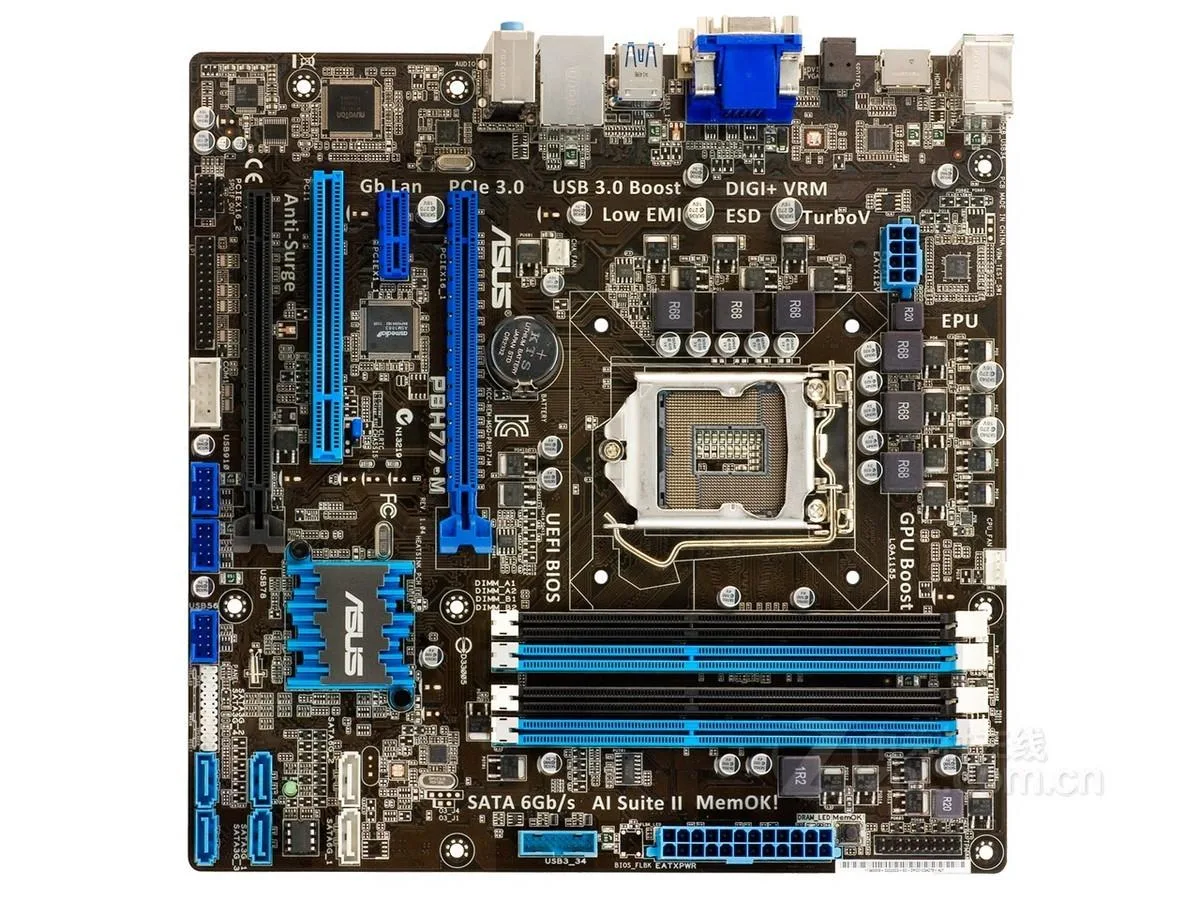 ASUS ASUS P8H77-M Intel H77 LGA 1155 DDR3 32GB Micro ATX Motherboard — product photo