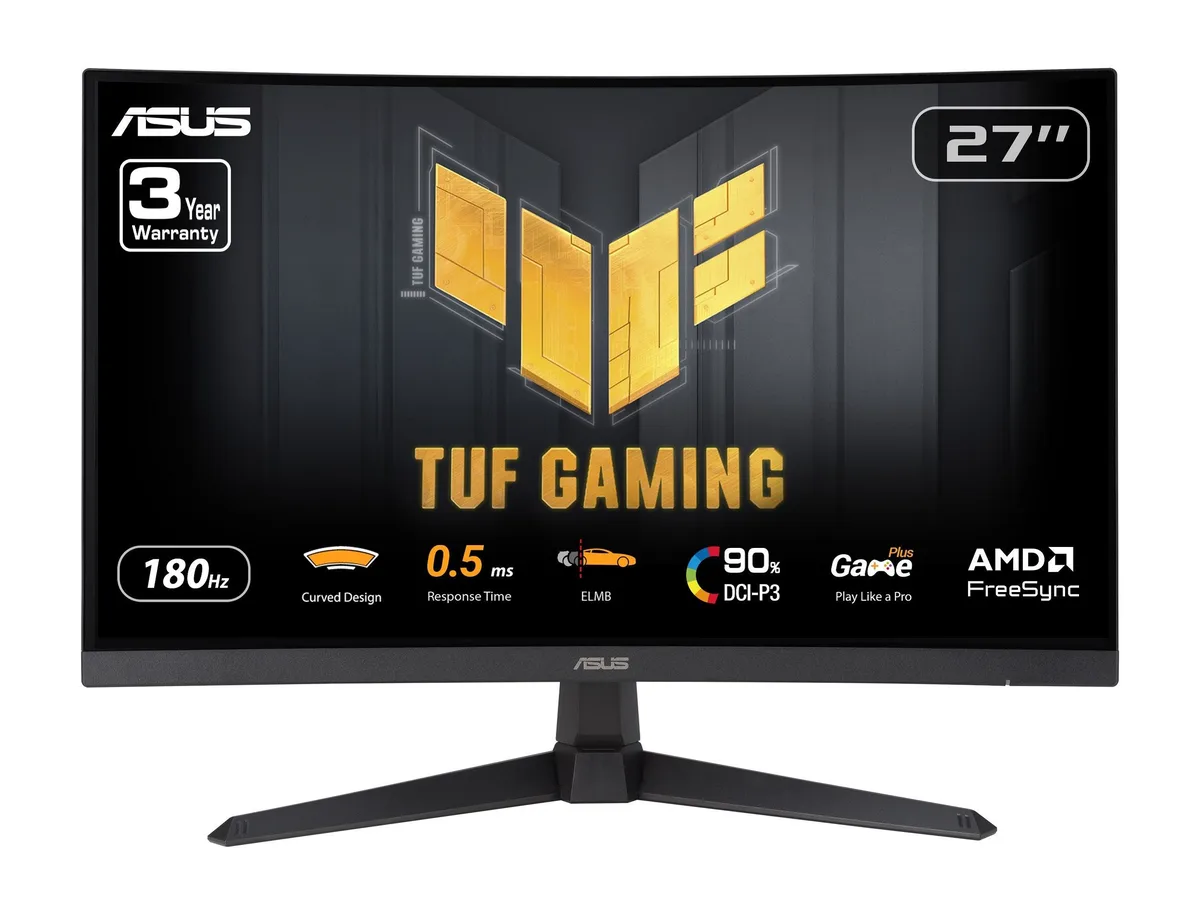 ASUS ASUS TUF Gaming VG27WQ3B 27" QHD 180Hz curved gaming monitor — product photo