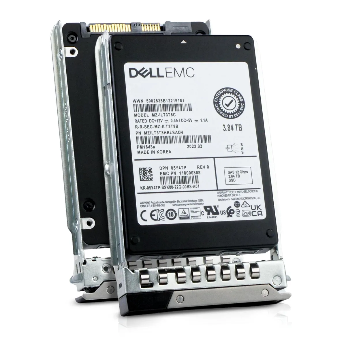 DELL DELL 05Y4TP 3.84TB SAS 12Gb/s 2.5in enterprise SSD — productfoto