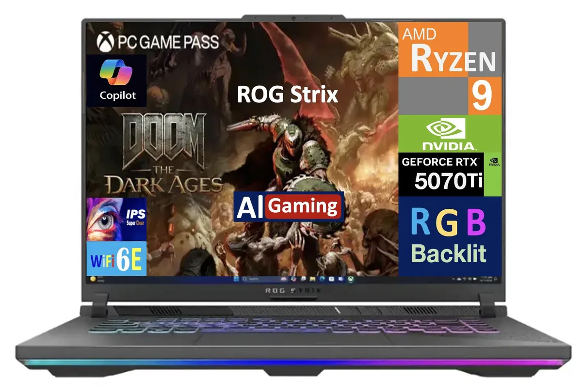 Eclipse Gray 16.0 inch gaming laptop with RGB keyboard
