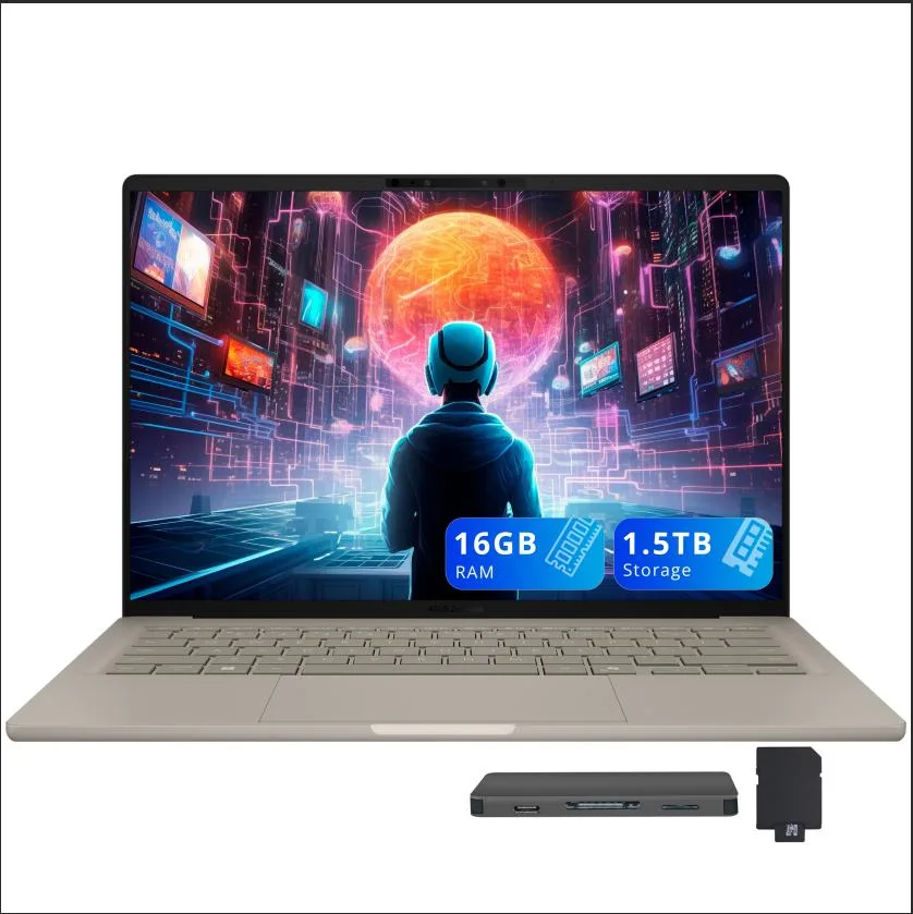 ASUS ASUS Zenbook 14" OLED Snapdragon X Plus X1P-42-100 16GB 1.5TB Zabriskie Beige — ภาพสินค้า