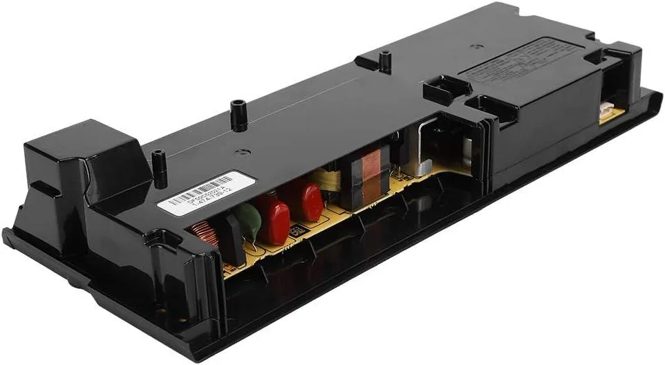 Black rectangular AT power supply unit in ABS plastic, sealed enclosure, compact form factor, labelled ADP-300FR for PRO-7200