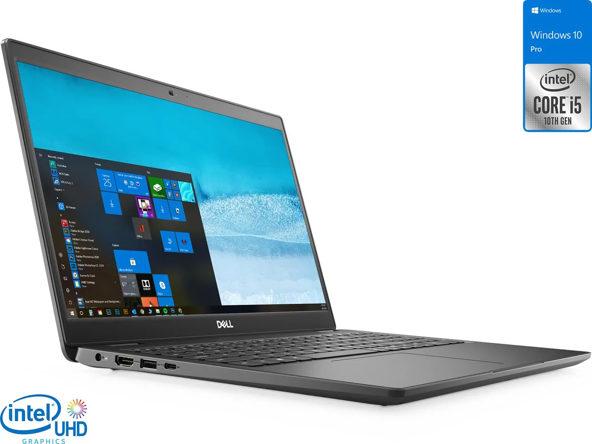 Grey Dell Latitude 3510 laptop 15.6 inch HD display non-touch