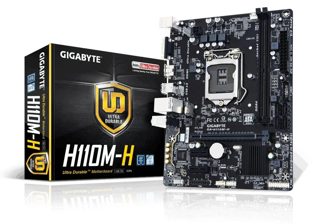 GIGABYTE GIGABYTE GA-H110M-H Intel motherboard — photo du produit