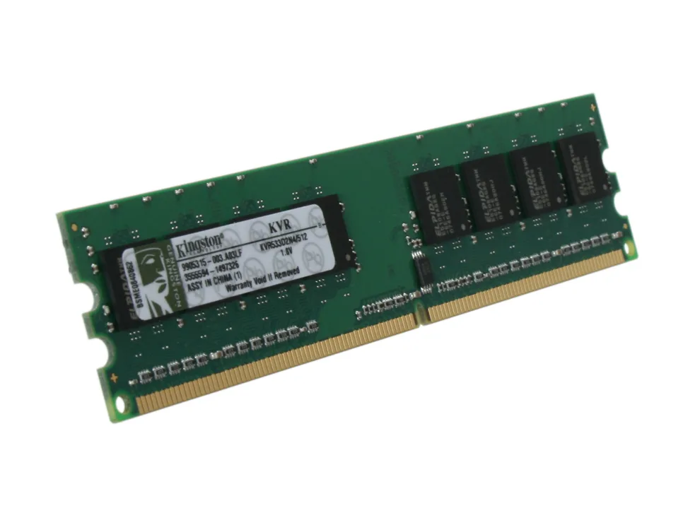 Kingston Technology Corp. Kingston Technology Corp. KVR533D2N4/512 512MB DDR2 533 desktop RAM — photo du produit