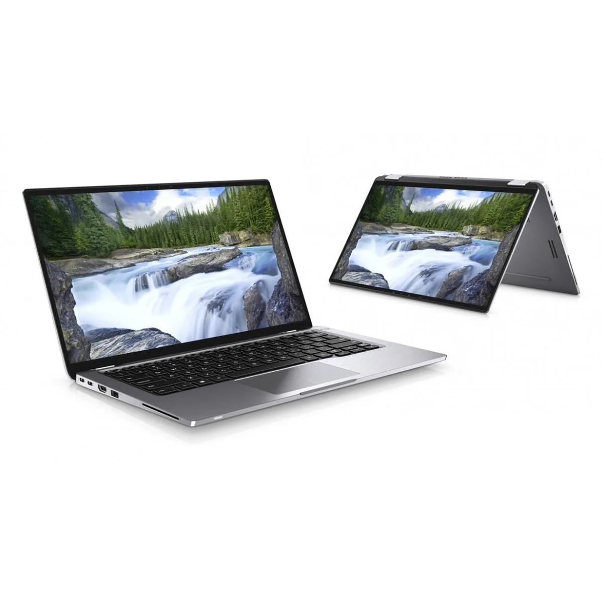 Silver 14-inch 2-in-1 laptop with touchscreen display