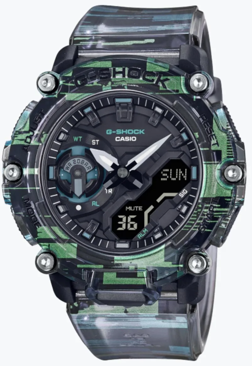 CASIO CASIO G-Shock GA2200NN-1A Green Resin Watch — product photo