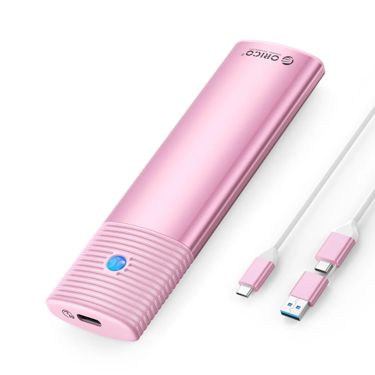 Orico Orico PWEM2 M.2 NVMe SATA SSD enclosure USB 3.2 10Gbps pink — 제품 사진