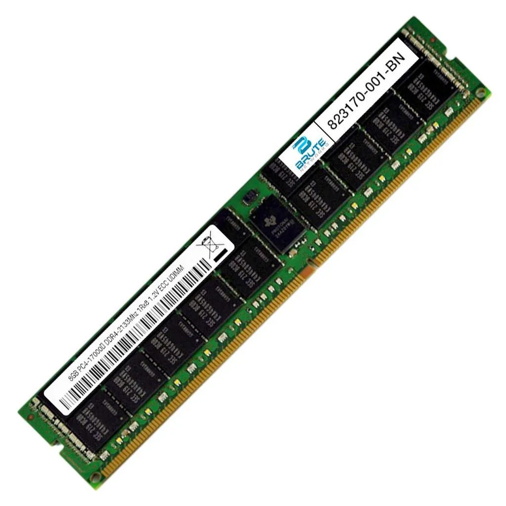 Brute Networks Brute Networks 8GB DDR4-2133 ECC UDIMM 1Rx8 CL15 1.2V 823170-001 — photo du produit