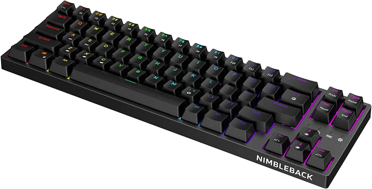 LTC LTC NB681 Nimbleback 65% 68-Key Wired Mechanical Gaming Keyboard Red Switch Black — photo du produit