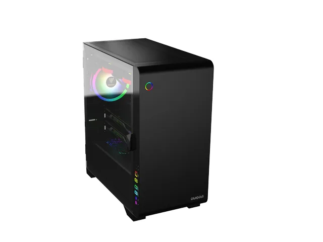 GAMDIAS Technology GAMDIAS Technology MARS M2 Black Tempered Glass ITX Micro-ATX Tower PC Case — photo du produit