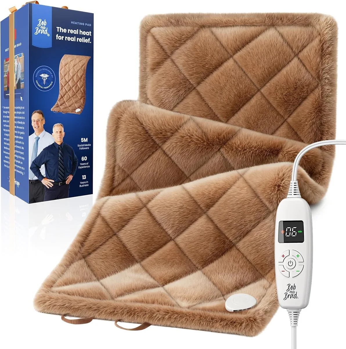 Bob and Brad Bob and Brad H311224W Weighted Heating Pad Massager 2.4lb 12x24in 85W — صورة المنتج