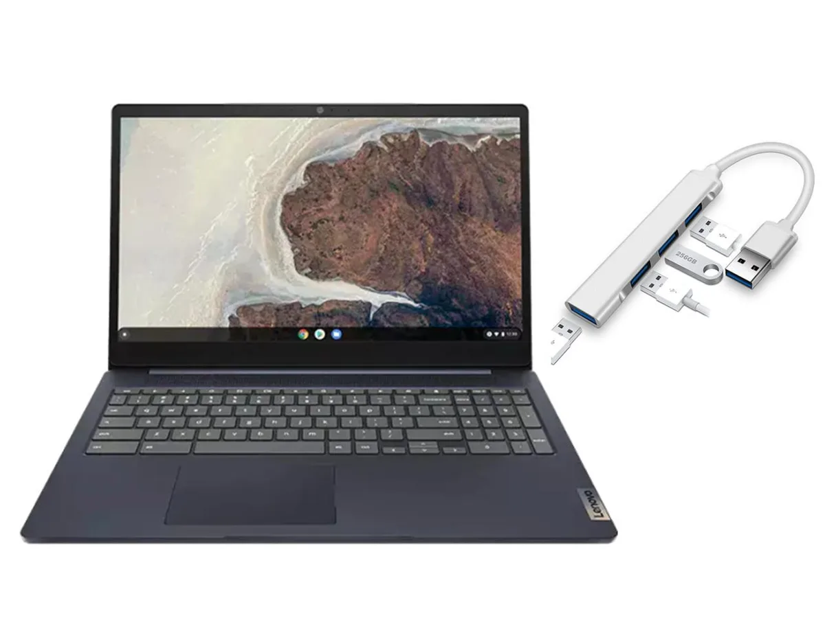 Lenovo IdeaPad 3i Chromebook 15.6 inch FHD laptop in Abyss Blue finish