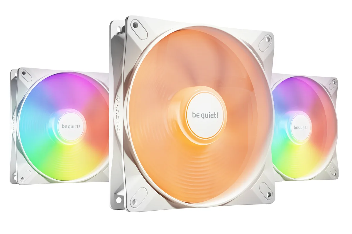 be quiet! be quiet! Light Wings LX BL131 140mm PWM 1800 RPM White ARGB Case Fan Triple Pack — foto del producto