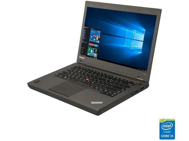 Black 14.1 inch ThinkPad T440P laptop with matte finish and LED screen