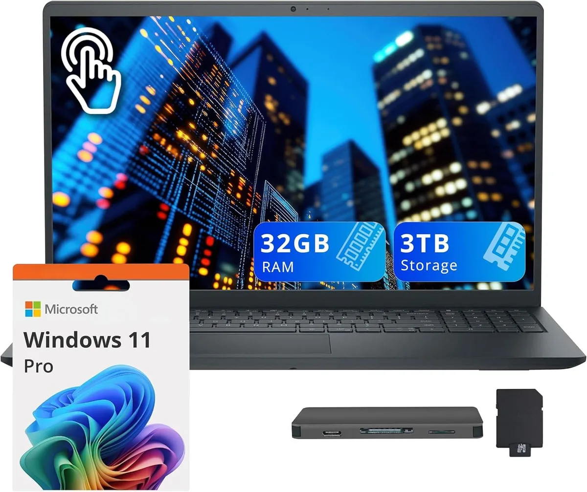 DELL DELL Inspiron 15.6" FHD Touchscreen business laptop i5-1334U 32GB 2TB SSD + 1TB Docking Station Black — ภาพสินค้า