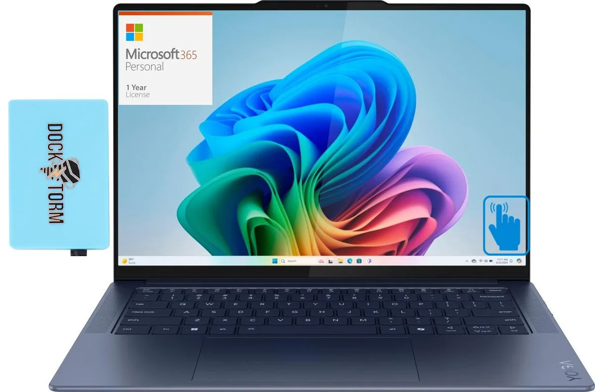 Cosmic Blue ultra-slim laptop with 14.5 inch OLED touchscreen