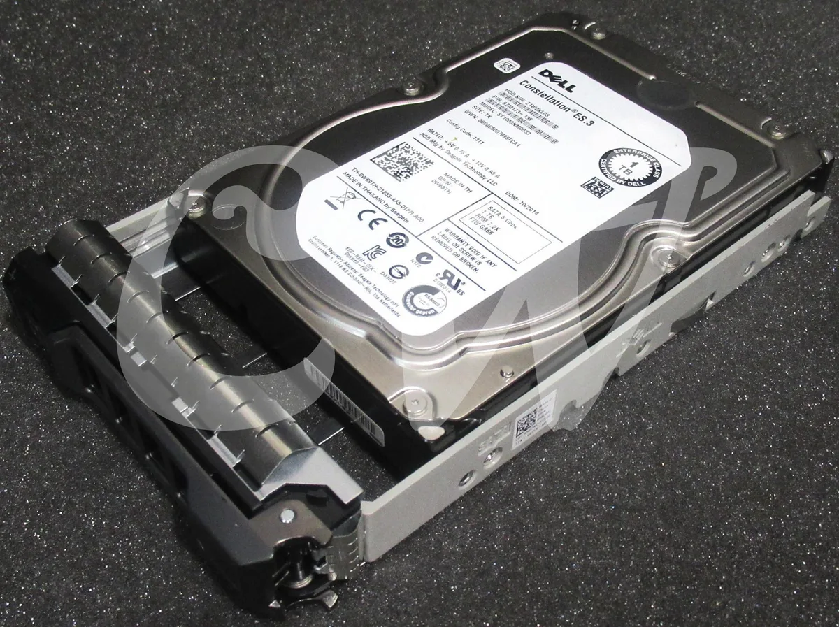 Silver 3.5 inch internal hard drive with circuit board visible