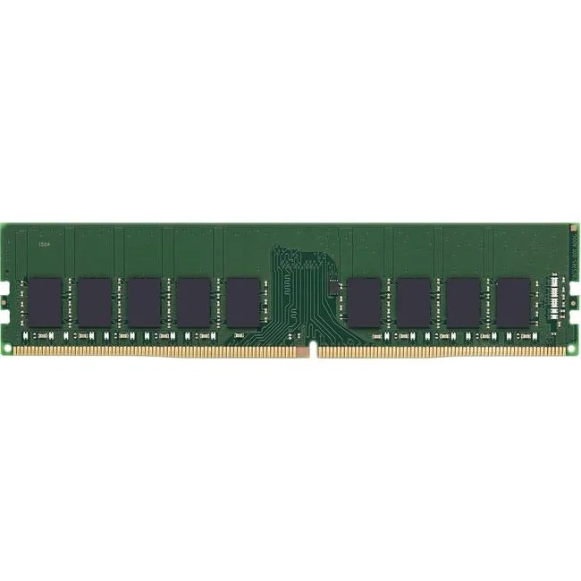 Green 288-pin DDR4 DIMM with black chips, no heat spreader