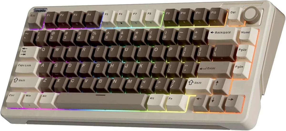 usbroway usbroway 75% Gaming Keyboard Knob Gasket Hot-Swap 1.2mm Pre-Travel 2.4GHz Bluetooth USB-C — zdjęcie produktu