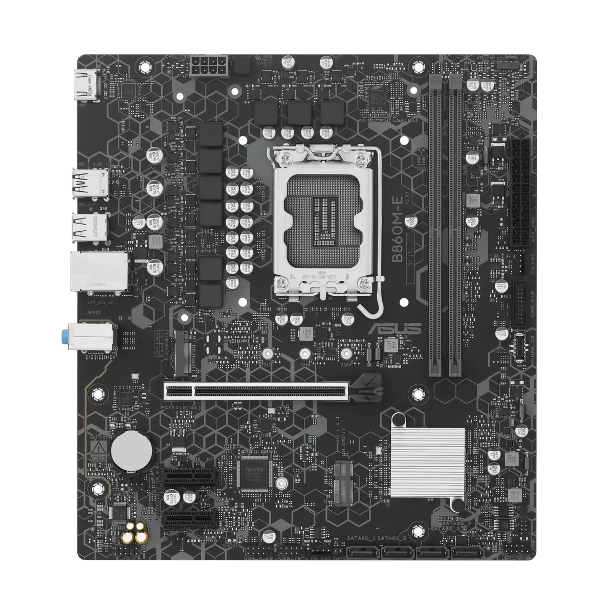 ASUS ASUS B860M-E Intel B860 LGA1851 mATX motherboard — product photo
